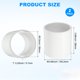 thumbnail image 3 of Uxcell 2-Pack 3 Inch PVC Pipe Fitting Pipe Coupling Adapter, Conectores de Socket x Socket Sch40 para Uso Industrial [Blanco], 3 of 7