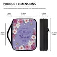 thumbnail image 4 of Renewold Practical Bible Bags for Women Zippered Bible Carrying Case Purple White Flowers Bible Protective Bag with Handle Christain Gifts Scripture Study Bag, 4 of 7