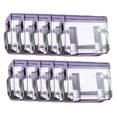 thumbnail image 3 of 10 pinzas para fijar perneras de pantalón, portátiles, multiusos, premium. Morado transparente, 3 of 8
