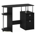 thumbnail image 1 of Pemberly Row Computer/Study Desk with Bin Drawers and Stainless Steel Tubes, 1 of 6