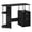 Black, variant on Pemberly Row Computer/Study Desk with Bin Stainless Steel Tubes
