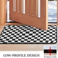 thumbnail image 3 of Black and White Checkered Pattern Door Rugs,Washable Non Slip Door Mats Indoor,Decorative Door Mats,Entry Mat Indoor for Entrance,Bedroom,Kitchen,Bathroom,30"x17", 3 of 6