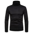 thumbnail image 4 of Men's Turtleneck Thermal Shirt Fleece Lined Undershirt Long Sleeve Base Pullover Fall Lightweight Knitted Pullovers, 4 of 4
