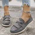 thumbnail image 2 of Gray Women'S Flat Bottom Loafers With Shallow Mouth And Comfortable Fit For Casual Outings, 2 of 9