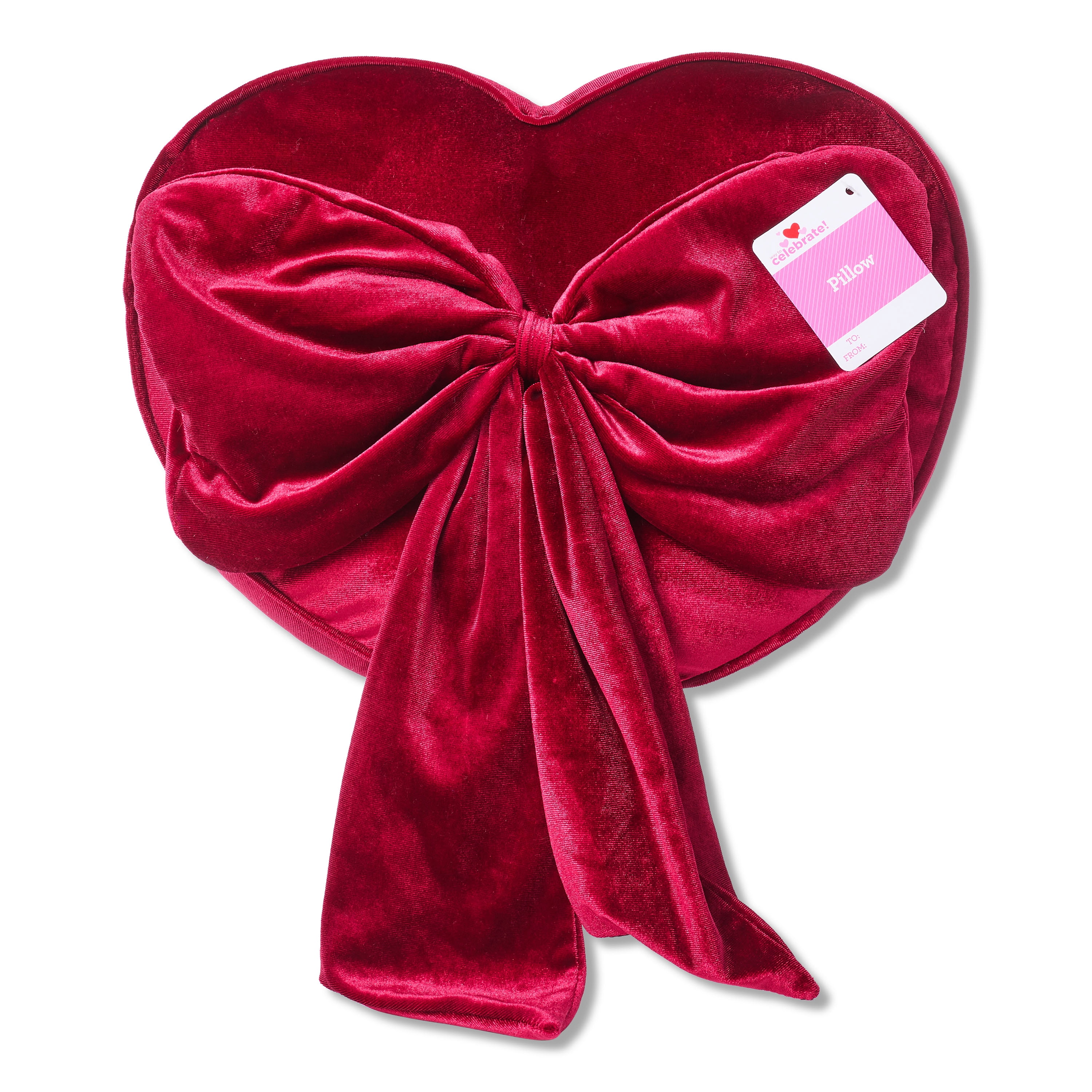 Heart-Shaped Decorative Pillow, Red, 14", Valentine's Day by Way To Celebrate