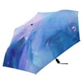 thumbnail image 4 of Azure Blue Marble Compact Sun Umbrella Windproof Travel Umbrellas for Rain Strong Portable UV Protection, 4 of 8