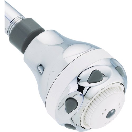 Peerless 3 Spray Shower Head, Chrome and White