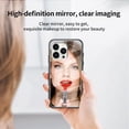 thumbnail image 7 of Allytech Case for iPhone 13 Pro 6.1 inch 2021 Cover for Women Girls, Makeup Mirror PC Case with Bling Glitter Rhinestone Rotatable Ring Holder Finger Grip Kickstand TPU Edges Case, Gold, 7 of 7