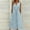 Light Blue, variant on Titcea Maxi Dresses for Women V Neck Sleeveless Hollow Out Beach Dresses Hawaiian Summer Holiday Casual Dresses