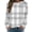 Gray, variant on Women's Lightweight Sweatshirts Plaid Checkered Print Crewneck Pullover Long Sleeve Loose Christmas Casual Tops (2XL, Green)