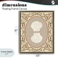 thumbnail image 4 of Stupell Industries Farmhouse Vintage Shells on Gingham Brown Floating Frame Canvas Art, 25 x 31, by Vero Illustrates, 4 of 8