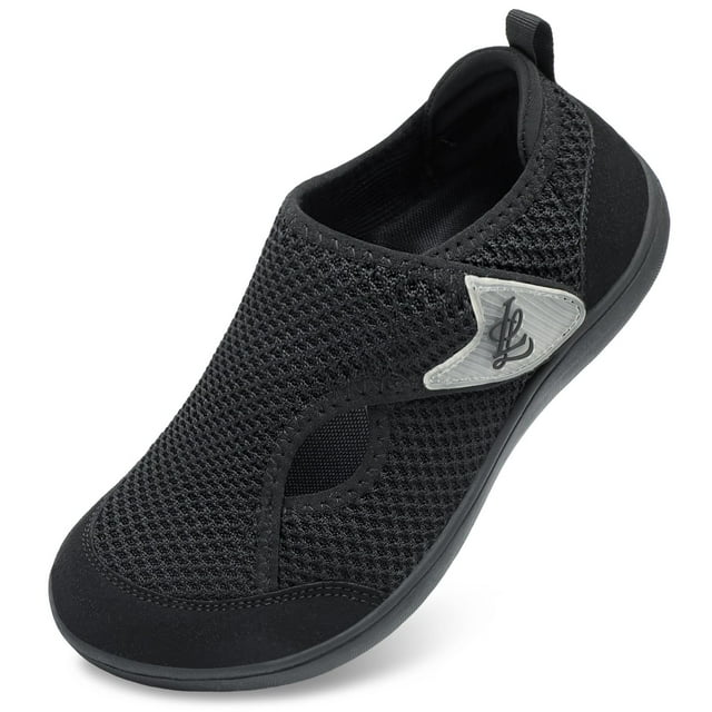 Zapatos LeisFit para mujer, anchos, ajustables, para diabéticos, negros, talla 6
