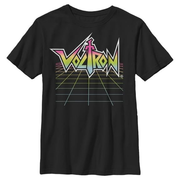 Boy's Voltron: Defender of the Universe Logo Grid  Graphic Tee Black X Small