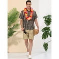 thumbnail image 3 of Unique Bargains Men's Leopard Print Short Sleeves Summer Animal Printed Shirts Snake Print S, 3 of 6