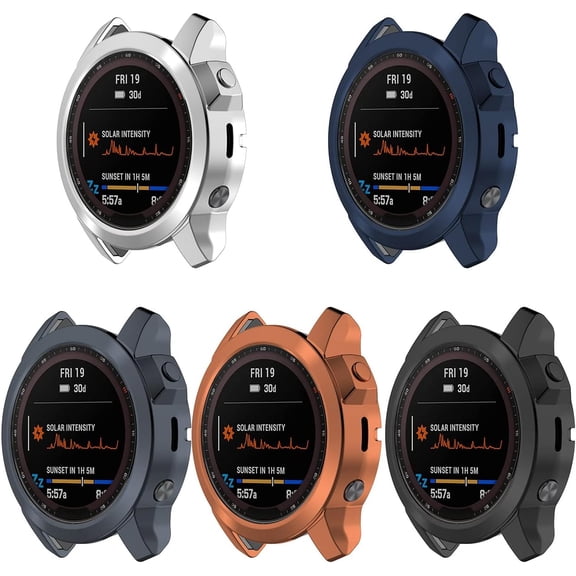 Case Cover Compatible with Garmin Fenix 7X Sapphire Solar Case Protector Protective Case 51mm for Fenix 7X Watch (Do Not Fit for Fenix 7/7S) (5Pack)