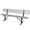 Gray, variant on AwayHome 4ft Heavy Duty Mesh Metal Outdoor Park Bench with Backrest & Steel Frame,Green