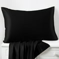 thumbnail image 2 of Luxury Silky Satin Pillow Cases (Queen, Black), 2 of 2