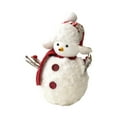 thumbnail image 3 of Christmas Snowman Table Decoration Plush Snowmen Figurine Foam Cloth Gift for Family Friends Xmas Living Room Shelf, 3 of 9