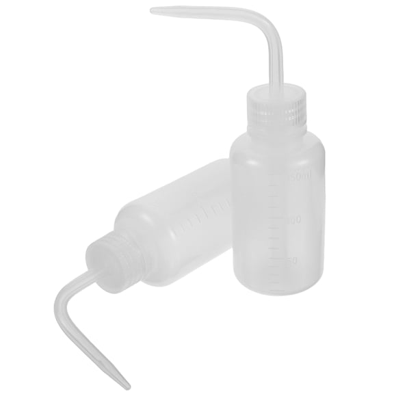 Hemobllo 2-Pack White Plastic Squeeze Bottles for Lab Use, Cleaning, Watering, and Spray Applications