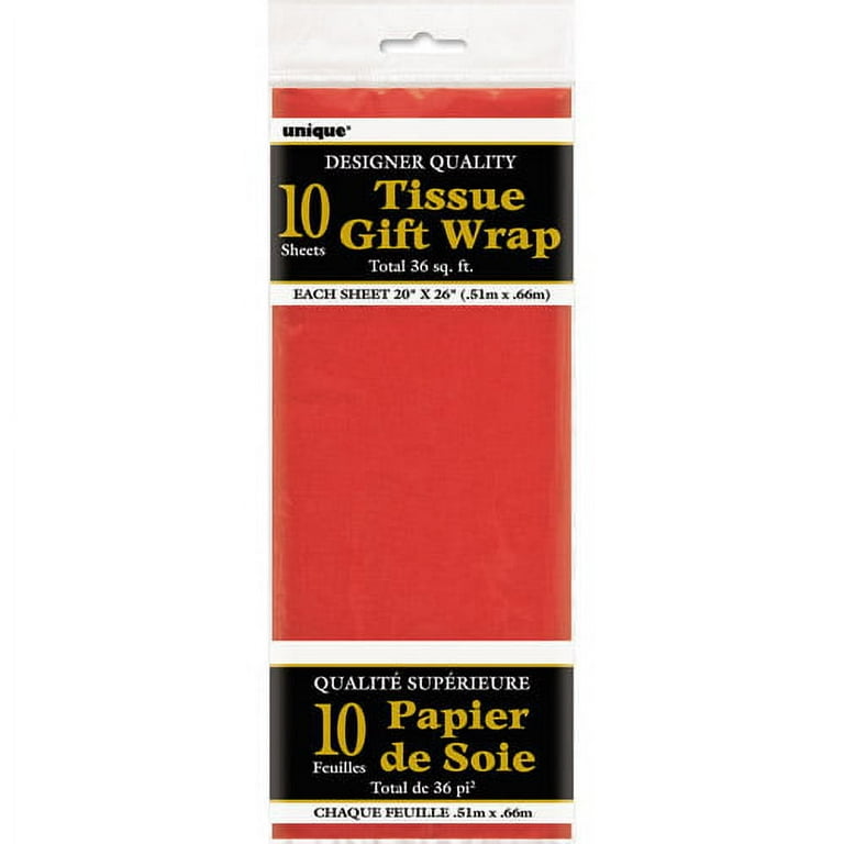 Way To Celebrate Red with Silver Sequins Tissue Paper 10 Count