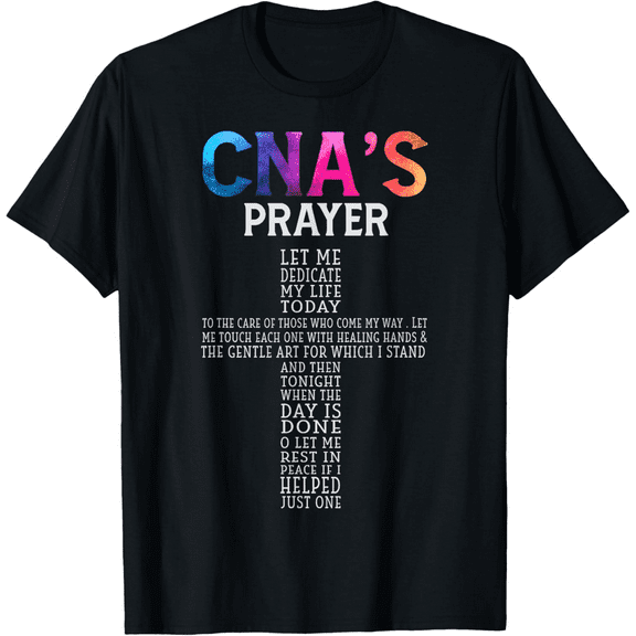 CNA Humor T-Shirt Women's Black Short Sleeve Crew Neck T-Shirt Small100% pure cotton