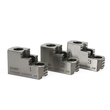 8'' Hard Jaws For Kitagawa B208 Type 1.5mmx60 CNC Lathe 3 Set Lathe Chuck