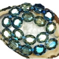 thumbnail image 2 of U8MO 16x20mm Faceted Blue Green Crystal Quartz Flat Oval Beads 10pcs, 2 of 2