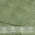 thumbnail image 6 of Chezmoi Collection Kingston King Size Bedspread Set, 3-Piece Sage Green Oversized Quilted Microfiber Lightweight Bedspread Coverlet (118"x106"), 6 of 9