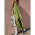 thumbnail image 5 of Xuanfei Women Solid Color V Neck Sleeveless With Pockets Casual Jumpsuit Romper, 5 of 7