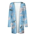 thumbnail image 5 of IROINNID Cardigan for Women Open Front Reduced Lightweight Outerwear Printed Long Sleeve Casual Lounge Cardigan with Pocket,Sky Blue, 5 of 5