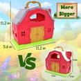 thumbnail image 3 of Animales de granja Toy Big Red Barn con tractor para niños pequeños BOLZRA, 3 of 7