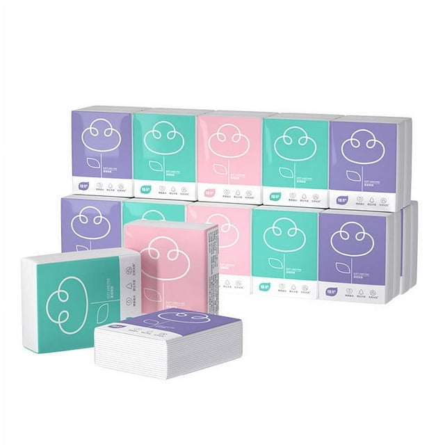 SHENMO 30 Pieces Tissue Paper Mini Pack Paper Towels 3 Layers Portable Kleenex Face Towels