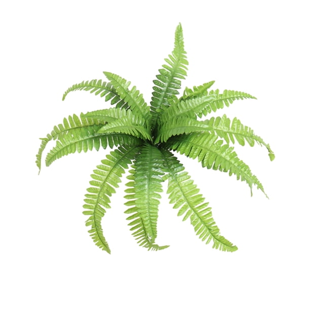 Yuarrent Flores artificiales verdes fáciles de limpiar para interiores o exteriores Plantas artificiales elegantes Ancho 18 Gran hoja persa Type1 NO1