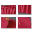 thumbnail image 2 of Vargottom Plain CottonValance, Decorative Window Rod PocketValanceHalf Drape For Kitchen Window 2 Panel,30x36 Inches, Magenta, 2 of 7