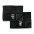 thumbnail image 4 of Serviettes Décoratives d'Halloween : Design Toile d'Araignée Réelle Brodée Velours Noir, Ensemble de 2 (Spiders), 4 of 4