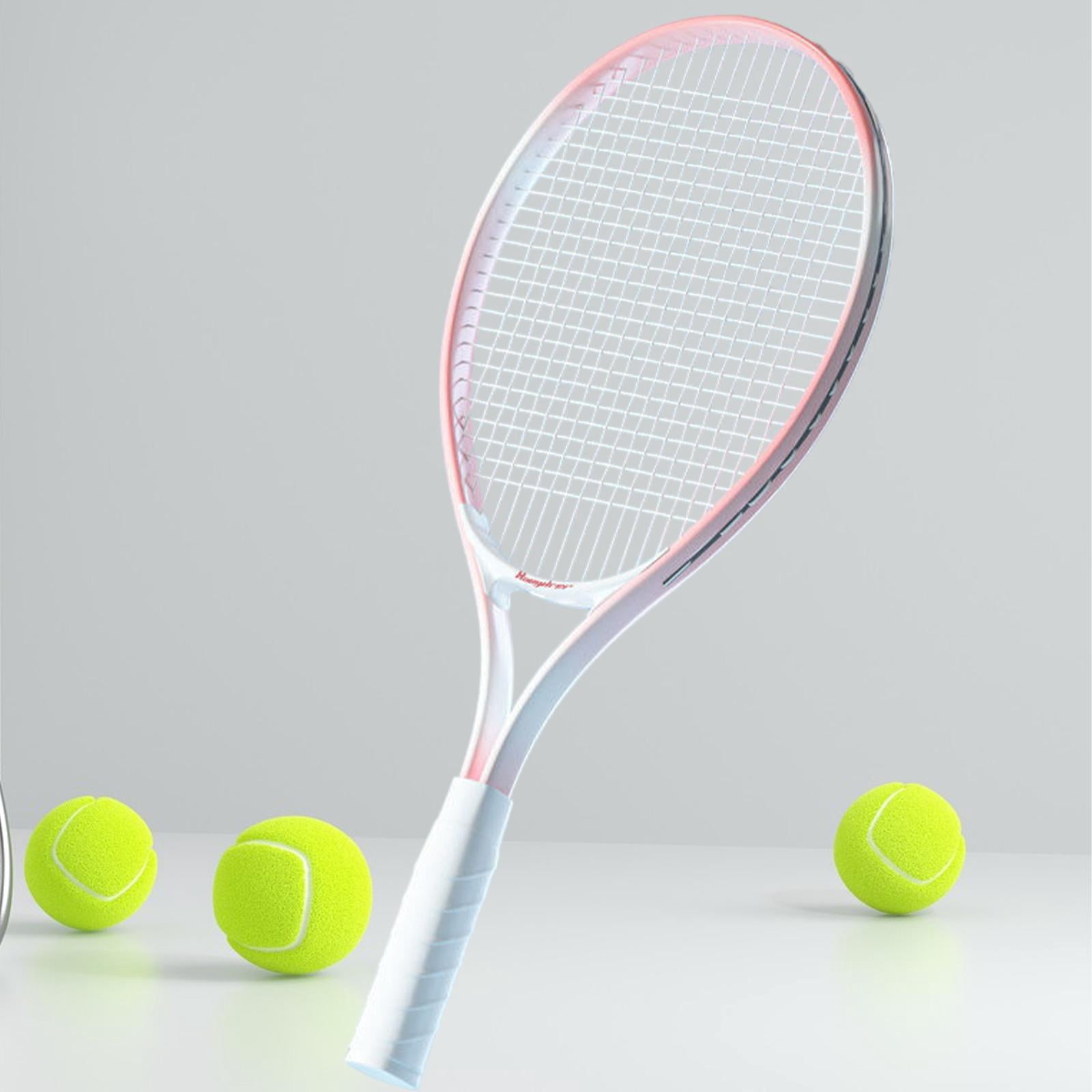 Moyitang Tennis Racket Portable Single Racquet for Park Backyard Garden Pink
