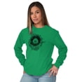 thumbnail image 3 of Whale Compass Free Spirit Animal Women's Long Sleeve T Shirt Brisco Brands L, 3 of 6