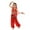 Red, variant on Hiijoy Big Girls Belly Dance Clothes Set Stage Performance Outfits for Kids, Sizes 7-8Y