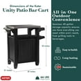 thumbnail image 4 of Keter Unity 40 Gal Grilling Bar Cart w/ Circa 37 Gal Round Deck Box, Brown, 4 of 12