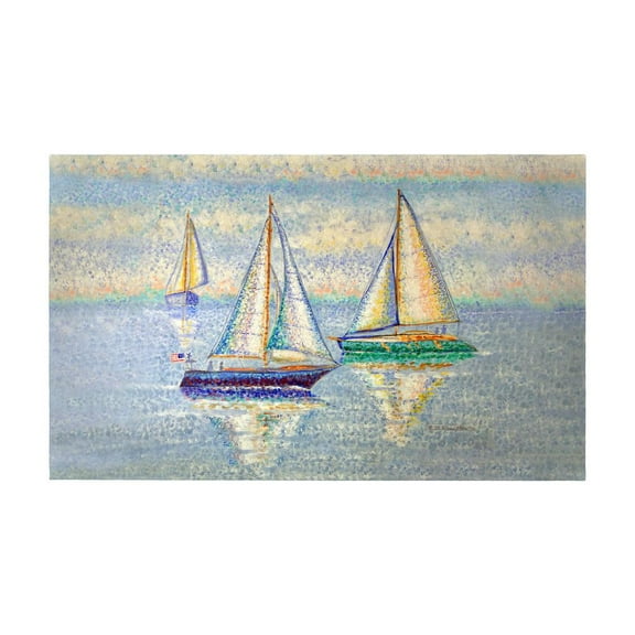 Betsy Drake Interiors Sailing By Door Mat 30x50