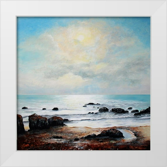 Francis, Sandra 26x26 White Modern Wood Framed Museum Art Print Titled - Early Morning Sun