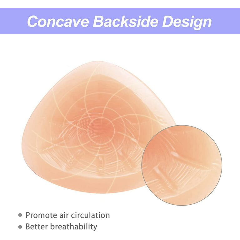 Ecoup A-DD Cup Triangle Silicone Breast Forms Concave Bra Enhancer