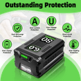 thumbnail image 4 of 1 Pack 80V 6.0Ah Replacement for Greenworks 80v Battery Compatible with Greenworks Battery 80V Fits for Greenworks Battery Cordless Power Tools GBA80200 GBA80250 GBA80300 GBA80400 GBA80500, 4 of 7