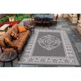 thumbnail image 1 of Couristan Recife Antique Medallion Indoor/Outdoor Area Rug, 2 x 37", Grey-White, 1 of 5