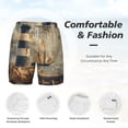 thumbnail image 5 of Lsque Mens Swim Trunks Vintage Nautical Lighthouse Pattern - Bathing Suit Compression Liner - Beach Swim Shorts Swimwear - (S-3XL) - Stretch Quick Dry -Large, 5 of 9