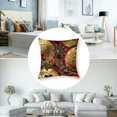 thumbnail image 5 of BANET Gold Antiquity Bamboo Weaving Throw Pillow Covers,Bamboo Plant Cushion Cover Digital Blended Hidden Zipperl Decorative Pillowcases for Hair Skin Square 2 Pcs 22x22in, 5 of 7
