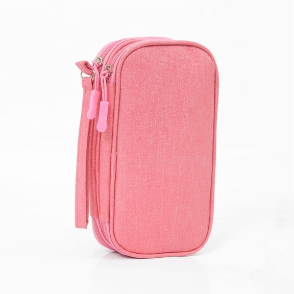 XmhyTop-A Electronics Pouch Pink Portable Cable Organizer, 19.5*11.5*3cm Travel Accessories Bag for Gadgets, 1 Piece Travel Gadget Organizer