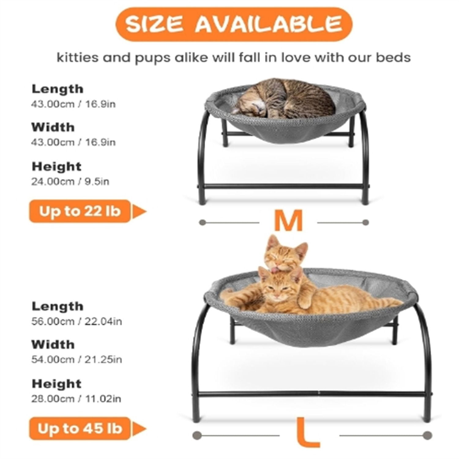 Cat Bed [Large Size] Dog Bed Pet Hammock Bed Free-Standing Cat Sleeping Cat Supplies Pet Supplies Whole Wash Stable Structure Detachable Excellent Breathability Easy Assembly