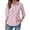 #06 Pink 【Mix & Match Your Daily Essentials】, variant on Women's Striped Button Down 3/4 Sleeve Shirt Tops Blouses with Classic Collar for Casual Business Work Office Vacation Outfits Fashion Essential Gift for Women | Aestivo,Black L