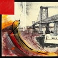 thumbnail image 2 of Laffargue, Caroline 26x26 Gold Ornate Wood Framed with Double Matting Museum Art Print Titled - Walk Over East River I, 2 of 4